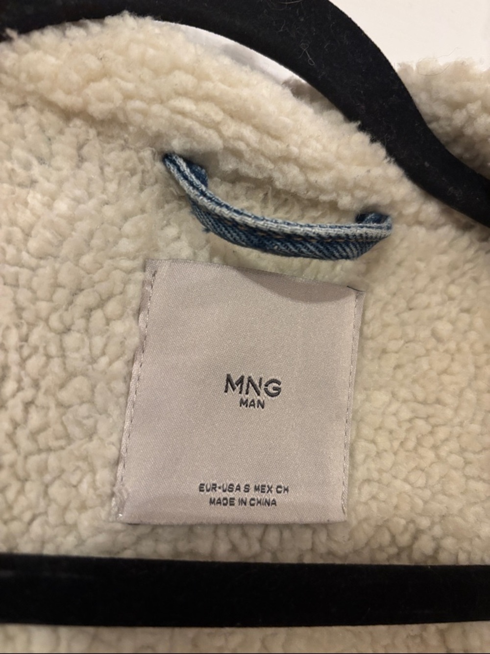 MNG | S | (Oversized) Faux Shearling-Lined Denim Jacket (125$ Retails) - Picture 7 of 7